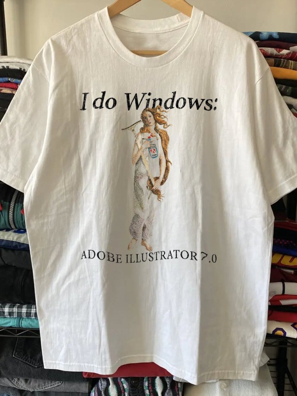 Rare Adobe Illustrator 7 Washed White Tee